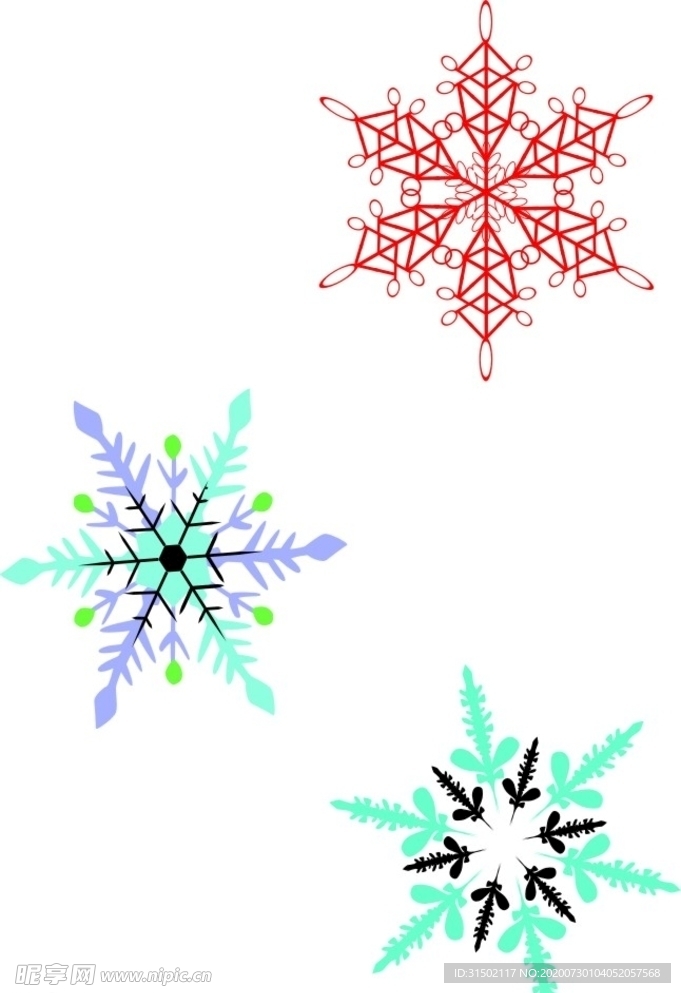 中国传统雪花元素