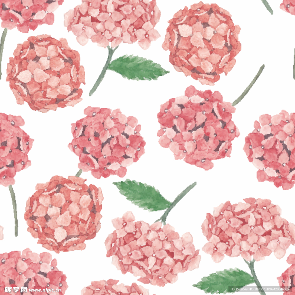 水彩花卉花纹