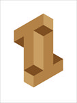 3D T字母
