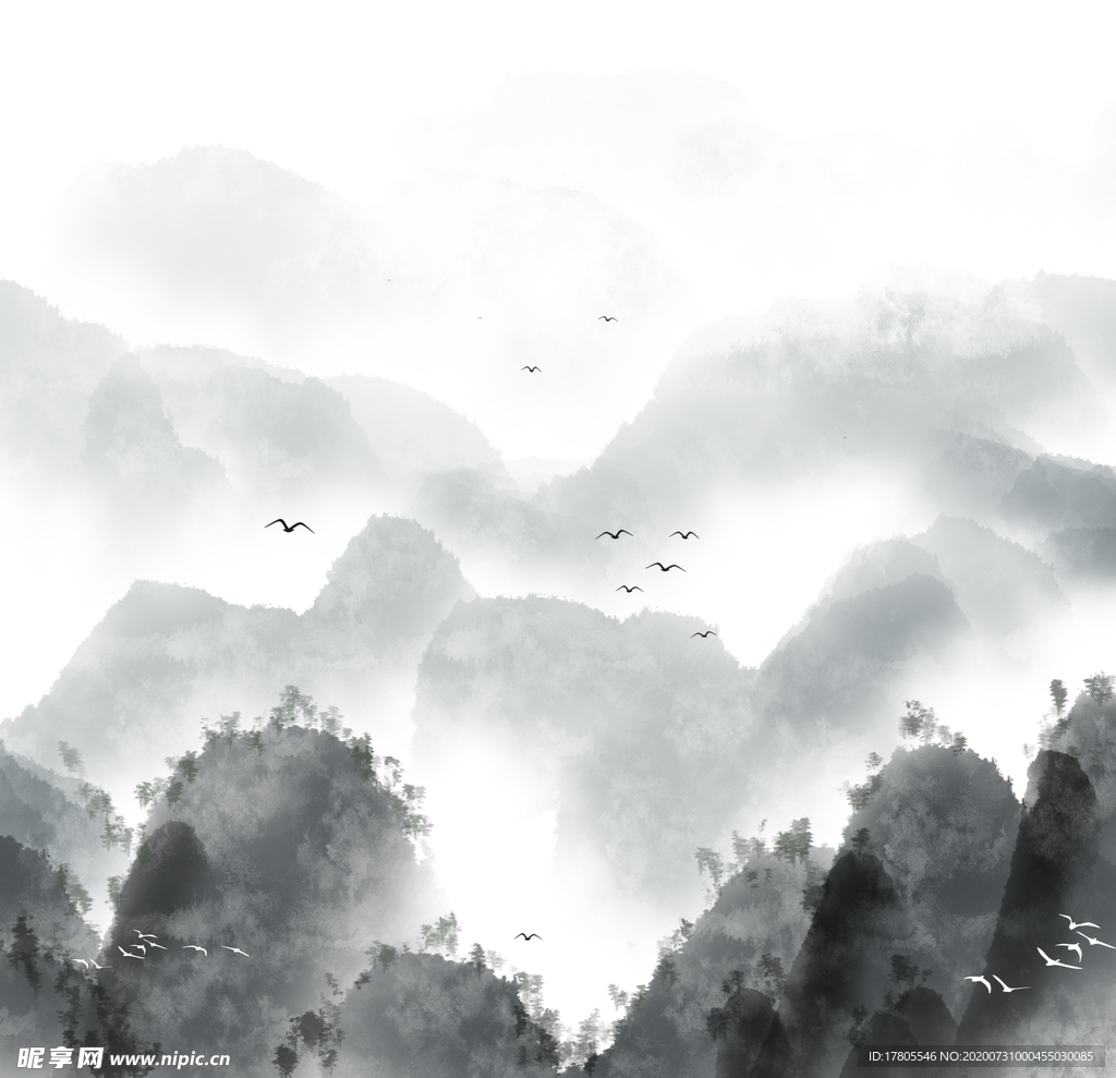 水墨素材 毛笔画素材 墨迹素材