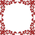 中国风古典花纹暗红边框