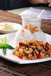 香菇辣鸡套饭