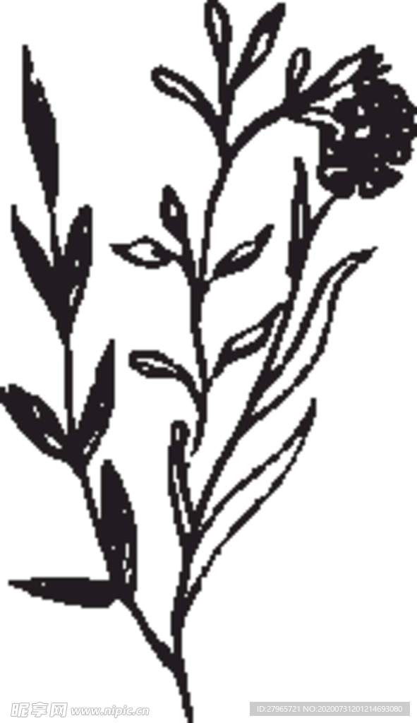 手绘花卉元素