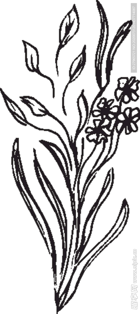 手绘花卉元素