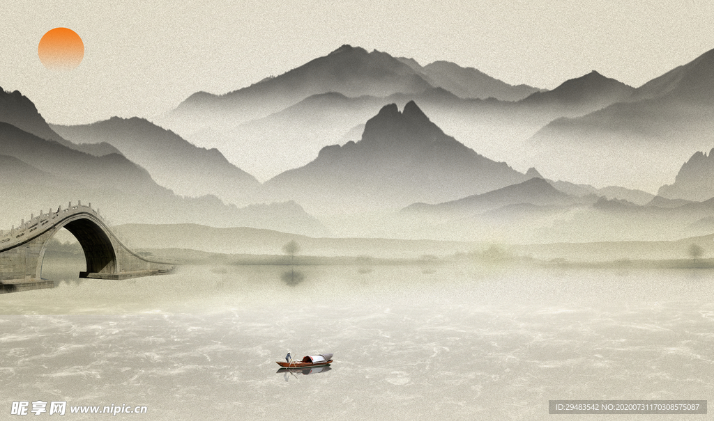 山水画 水墨山水画 意境山水画