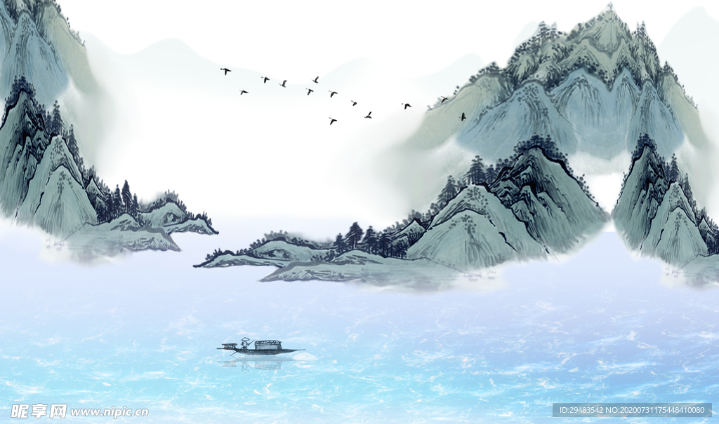 山水画 水墨山水画 意境山水画