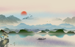 山水画 水墨山水画 意境山水画