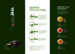 茶道文化茶叶宣传三折页