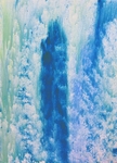 青色蓝色绿色水彩水墨画背景图片