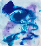 紫色 黑蓝色 青色水彩 水墨画