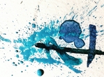 人物创意 水彩 水墨画背景片