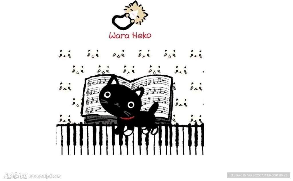wara neko猫咪矢量元素