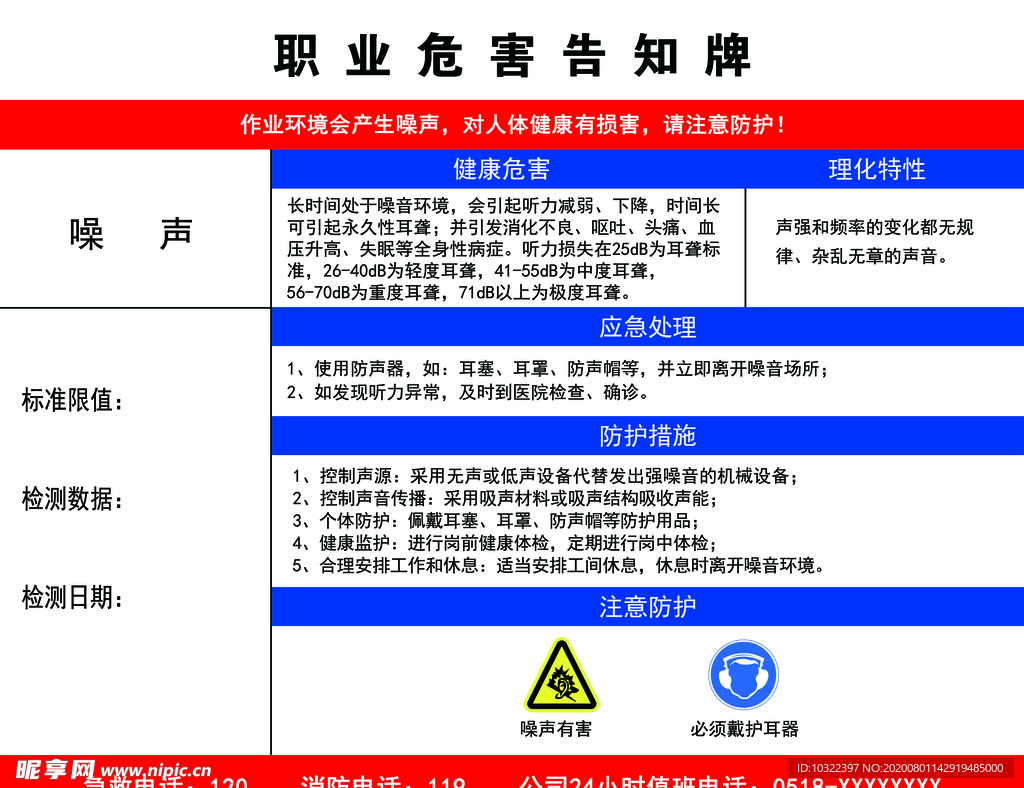 职业危害告知牌