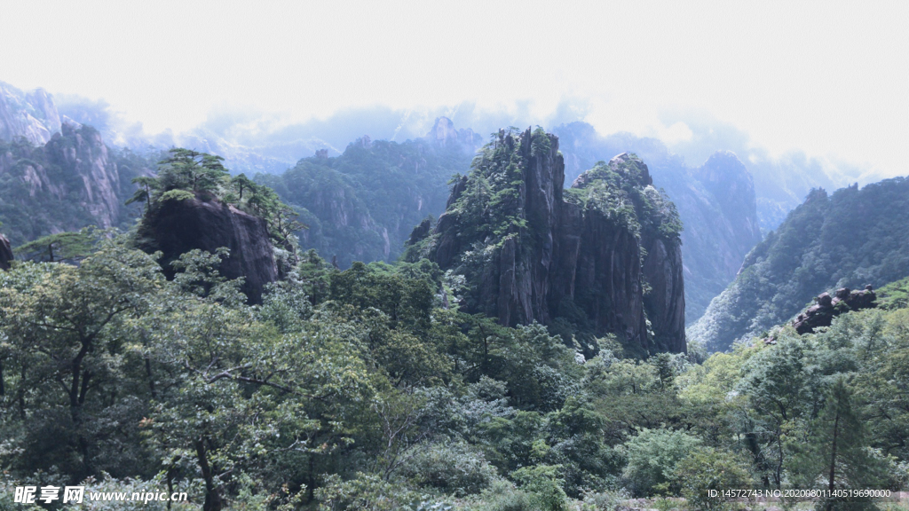 黄山油画风景