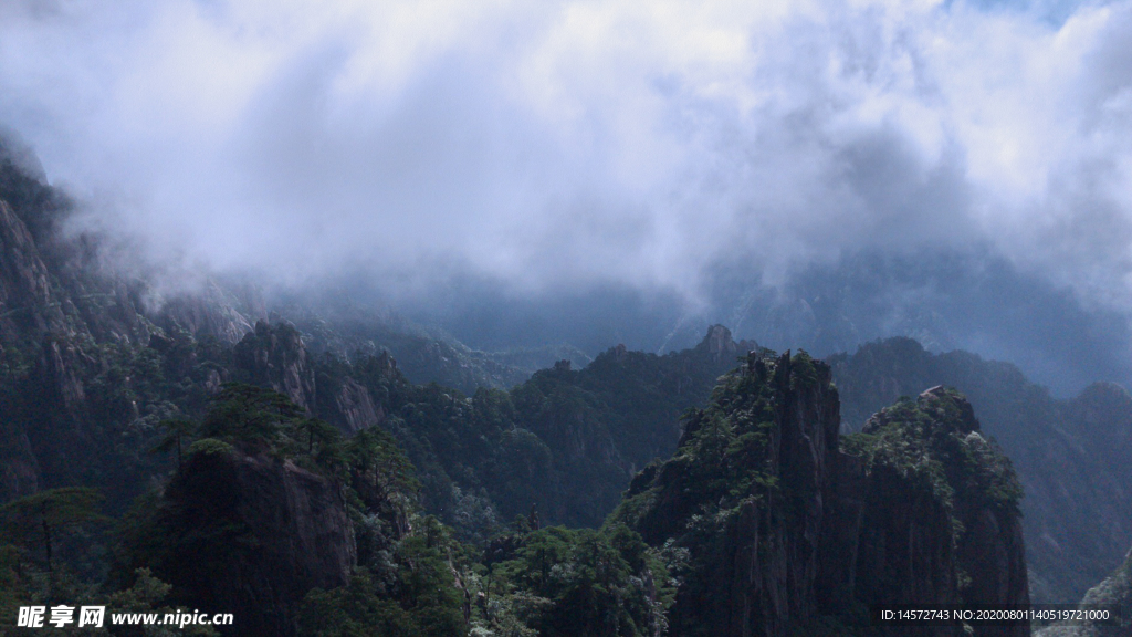 黄山油画风景