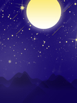 星空背景 中秋贺卡背景