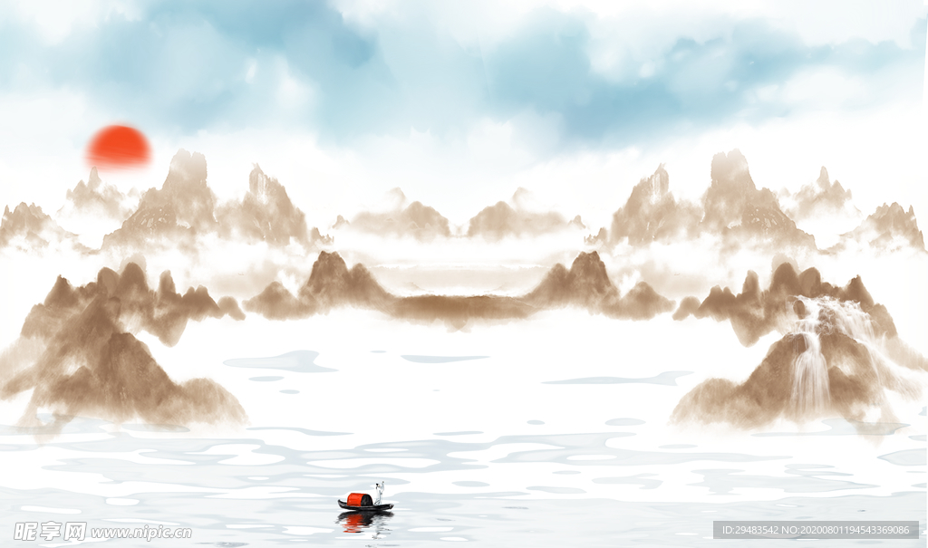 山水画 水墨山水画 意境山水画