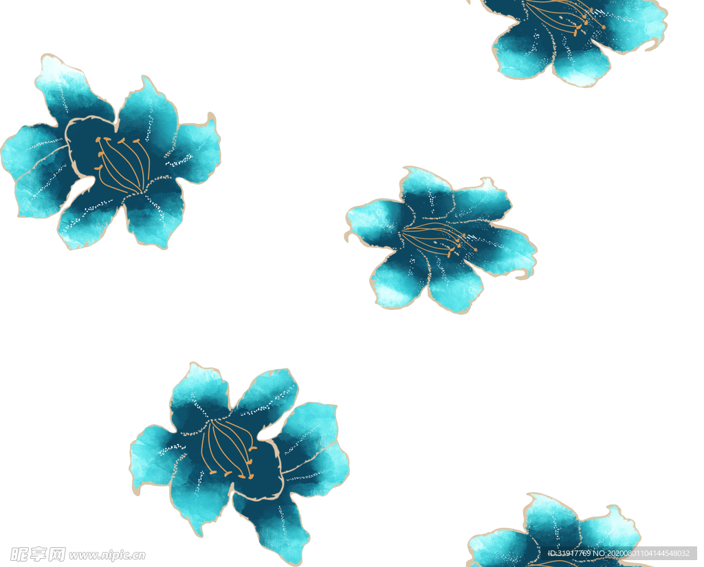 水墨花