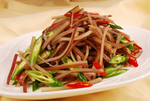 小椒炒茄丝