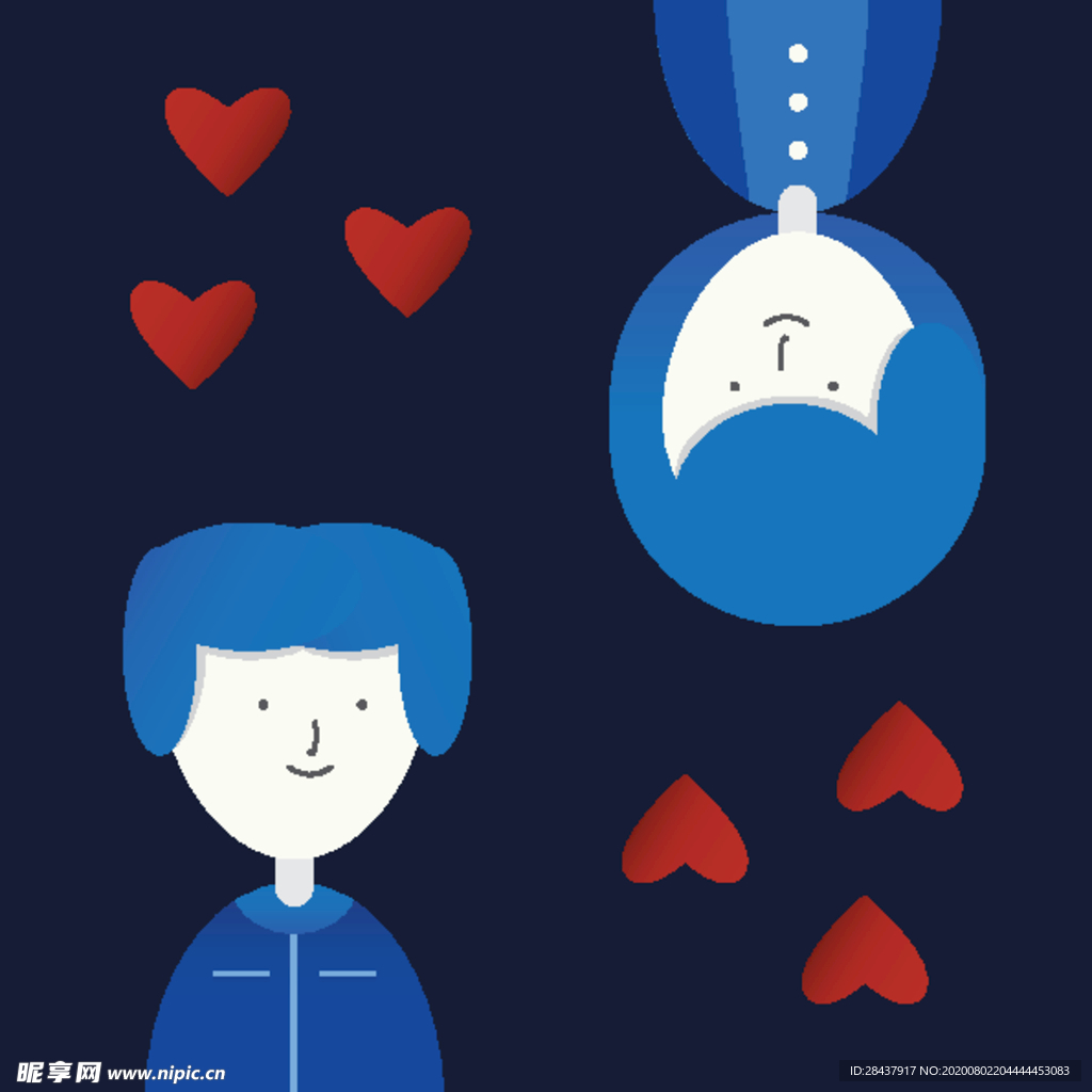矢量人物景素材
