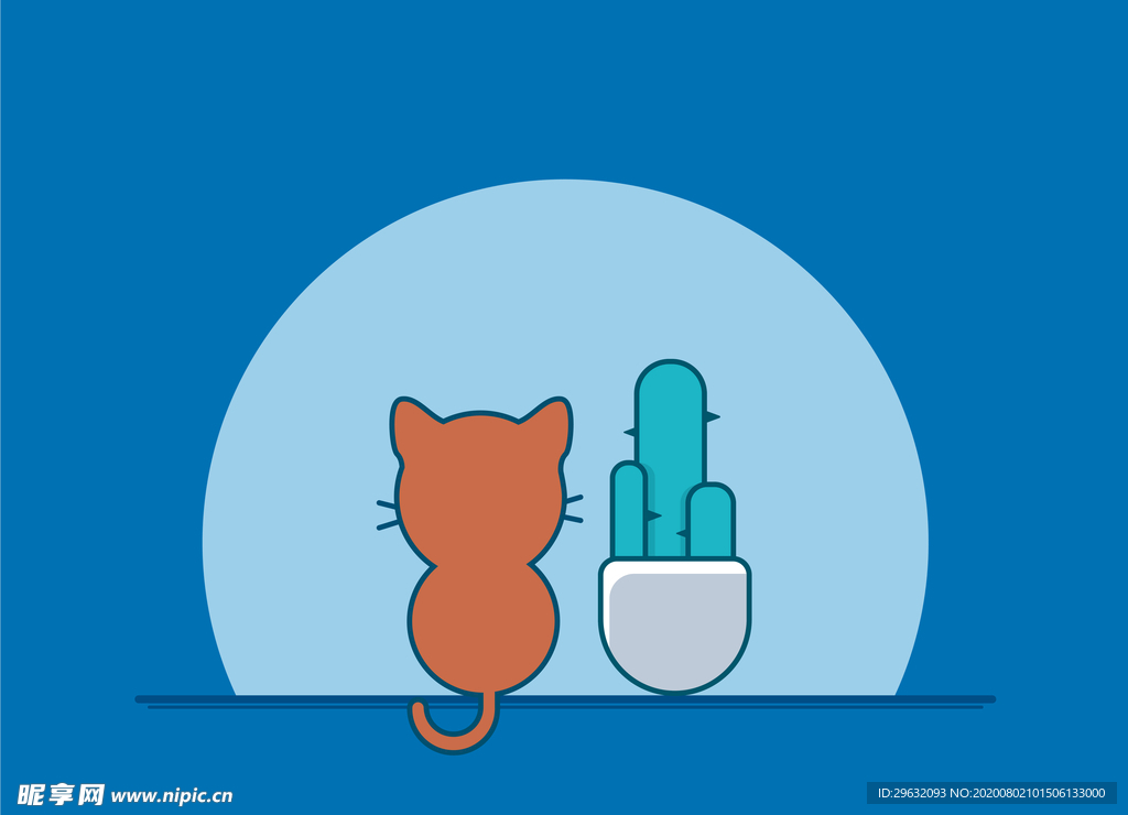 卡通猫咪插画