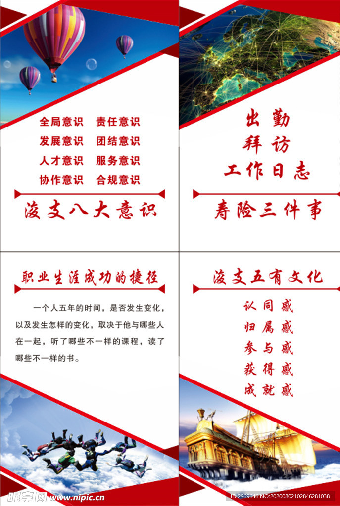 保险公司海报展板