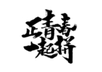 正青春字体字形主题海报素材