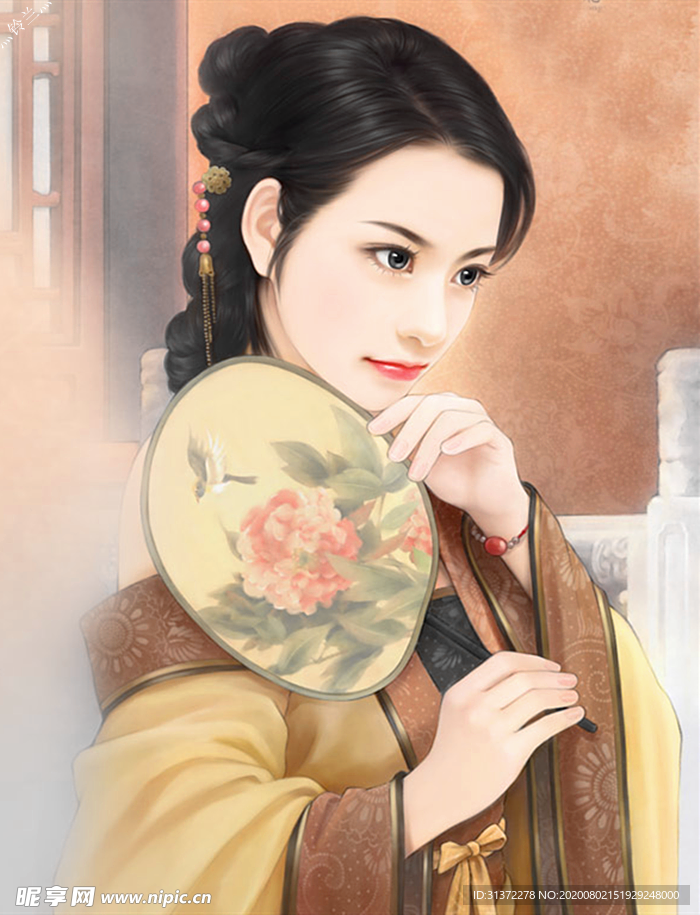 古装美女插画图片