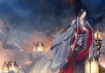 古装帅哥美女插画图片