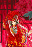 古装帅哥美女插画图片