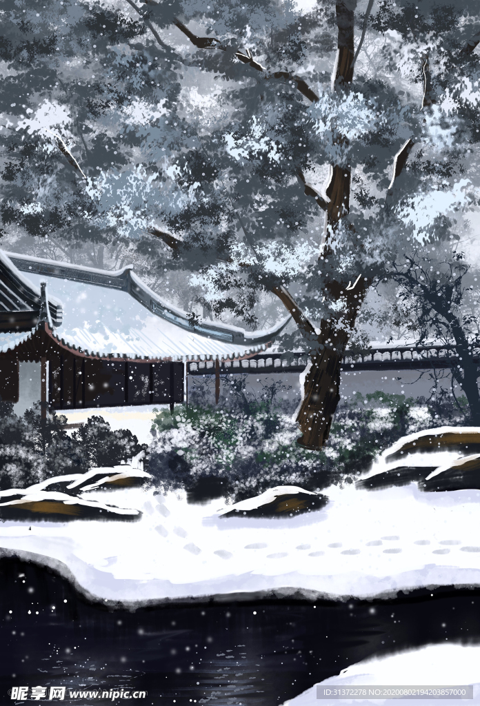古风装饰绘画背景图片