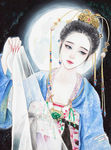 古装帅哥美女插画图片
