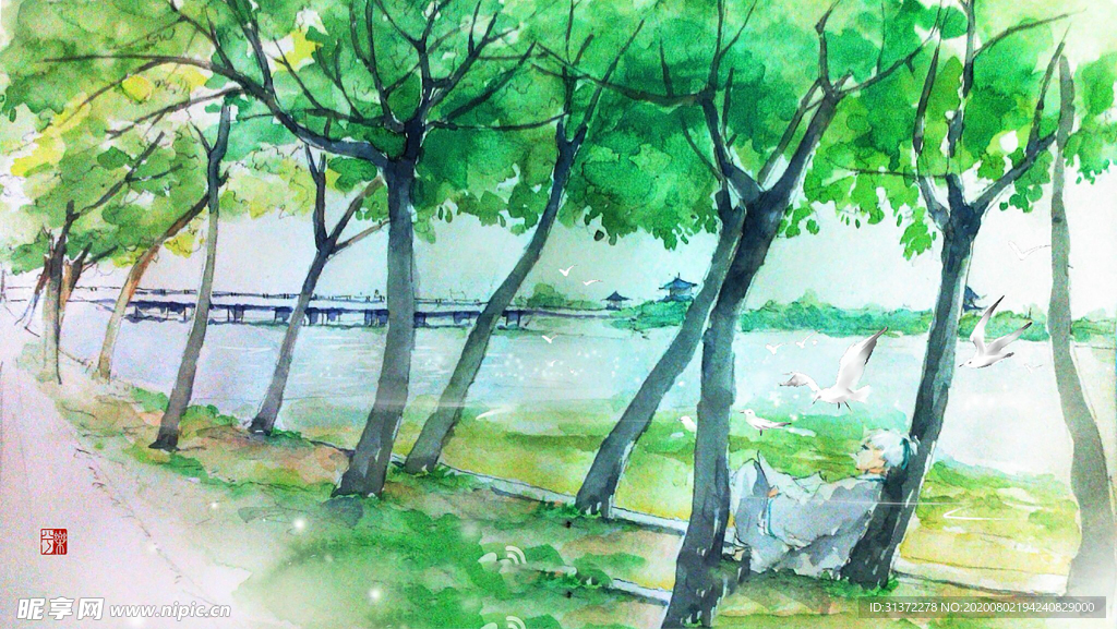 古风装饰绘画背景图片