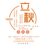 立秋 艺术字背景