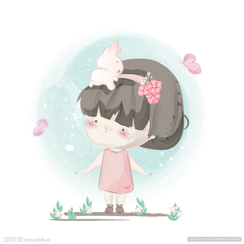 矢量人物景素材