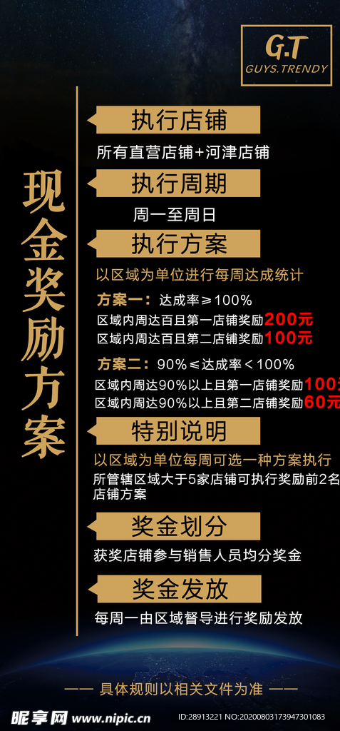 奖励海报
