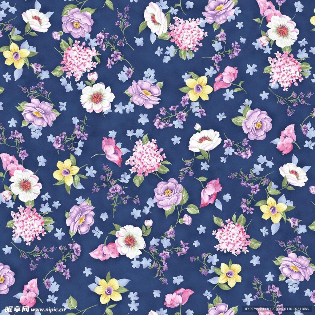 数码 印花 花朵 乱花 大牌
