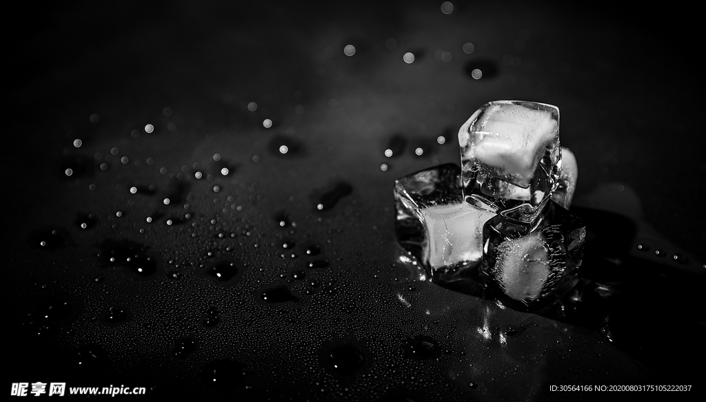 冰块冰冻透明底背景海报素材