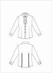 服装设计女款白色衬衫上衣夏季职