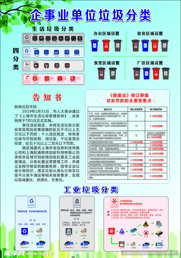 企事业单位垃圾分类