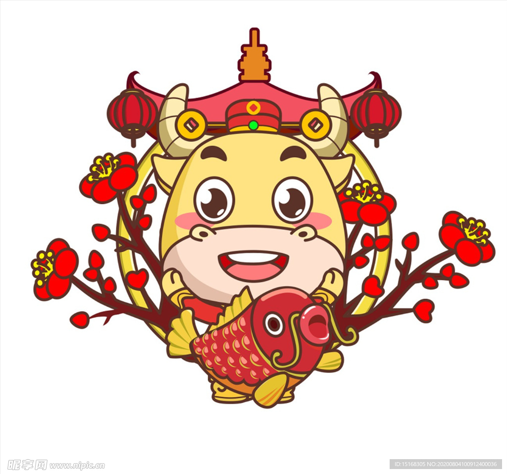 锦鲤小牛拜年