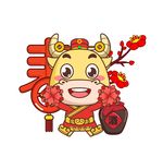 春节财神小牛拜年