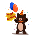 生日快乐手绘可爱小熊