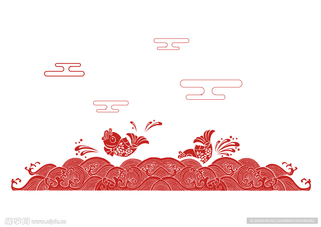 祥云云朵国风背景海报素材