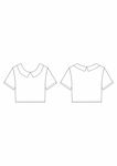 女装夏季短款短袖t恤翻领娃娃衫