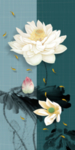 莲花荷花电视背景墙装饰