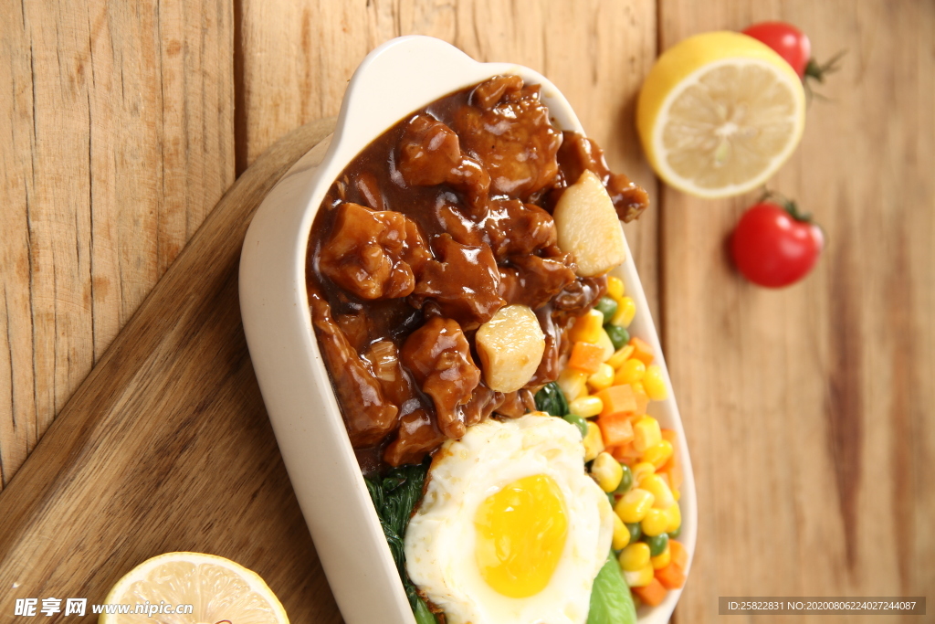 红烧鸡块饭