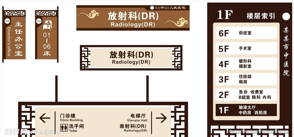 中医院标识牌