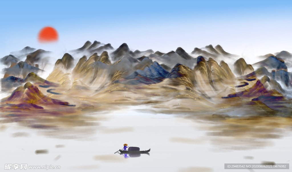 山水画 水墨山水画 意境山水画