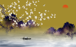 山水画 水墨山水画 意境山水画